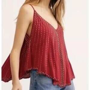 Free People Free Fly Embellished Cami Size Medium